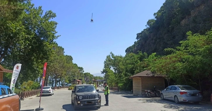 Germencik’te havadan trafik denetimi
