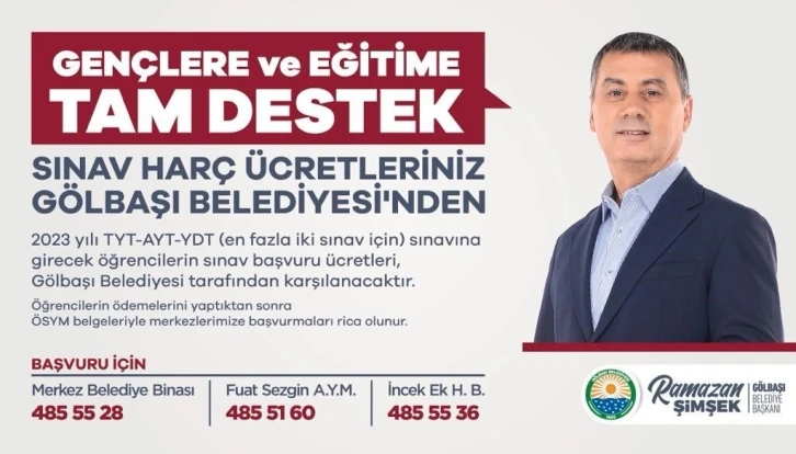 Gölbaşı Belediyesinden eğitime tam destek
