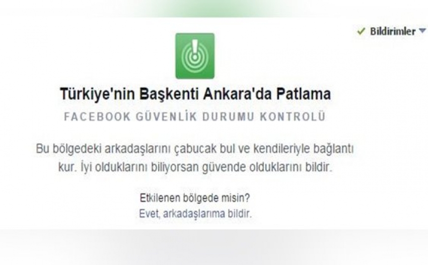 Facebook'ta Ankara için 