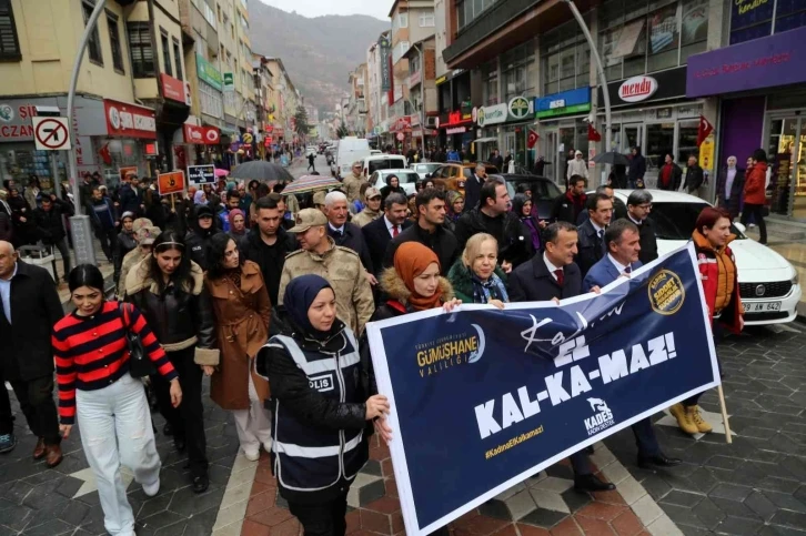 Gümüşhane’de Kadına Yönelik Şiddete Karşı Uluslararası Mücadele Günü yürüyüşü
