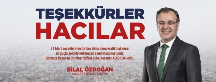 Hacılar’da Bilal Özdoğan kazandı
