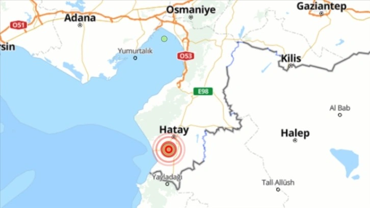 Hatay'ın Defne ilçesinde 5 büyüklüğünde deprem