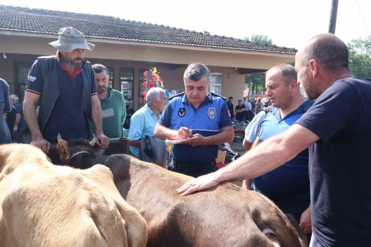 Hayvan sağlığı ve evrak denetimi yapıldı
