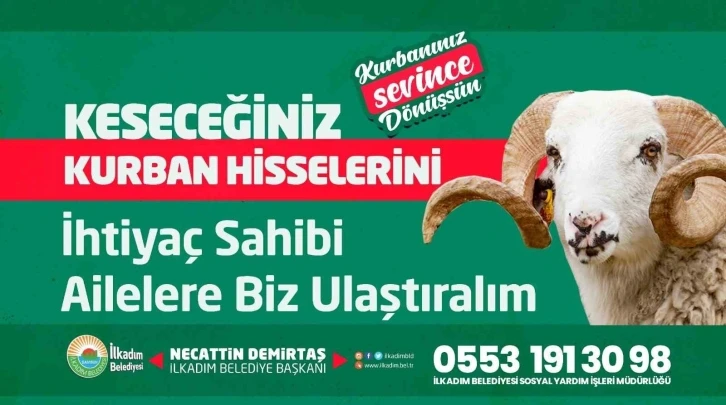 İlkadım’dan “Kurbanınız sevince dönüşsün” kampanyası
