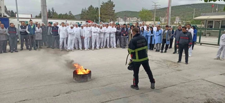 İtfaiyeden yangın eğitimi
