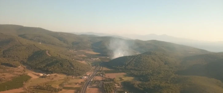 İzmir’deki orman yangınına havadan ve karadan müdahale
