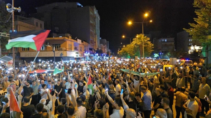 Kahta’da 5 bin kişi Gazze için yürüdü
