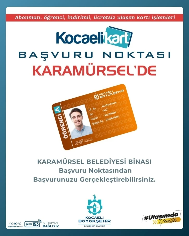 Karamürsel Seyahat Kartları Ofisi hizmete başlıyor
