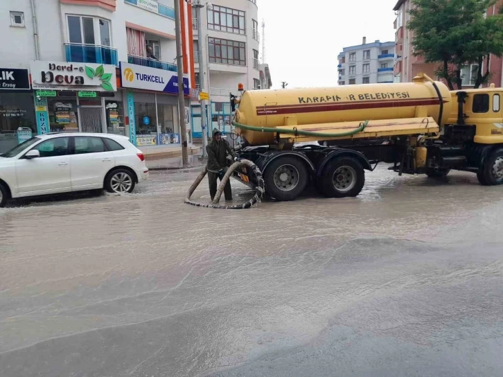 Karapınar’da yağmur yağışı etkili oldu
