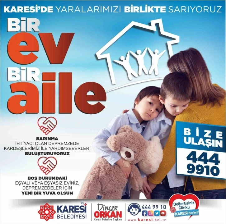 Karesi Belediyesi’nden ‘bir ev bir aile’ kampanyası
