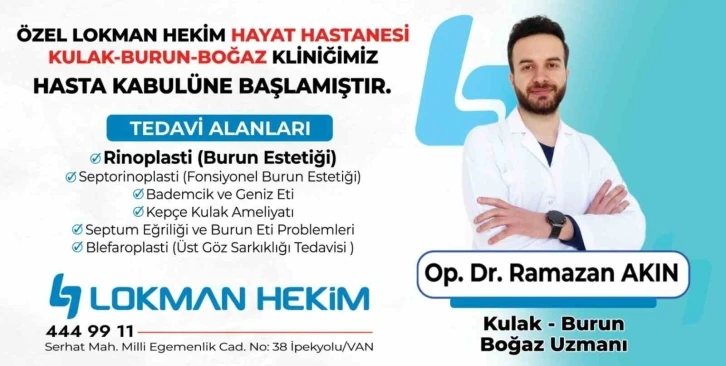 KBB Uzmanı Operatör Dr. Ramazan Akın Lokman Hekim Hayat Hastanesinde hizmete başladı
