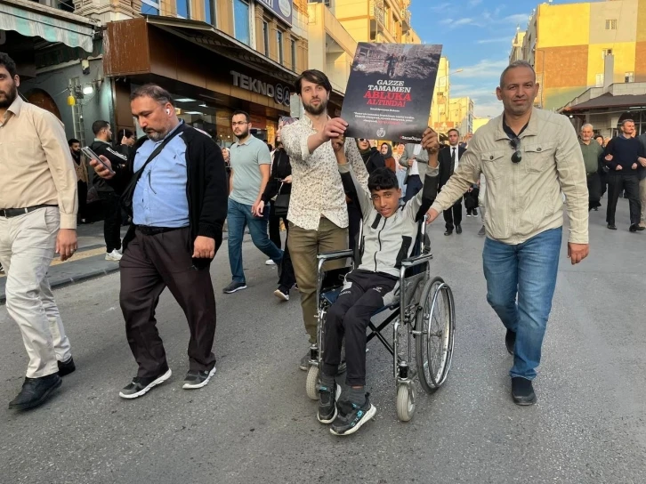 Kilis’te Gazze’ye destek yürüyüşü
