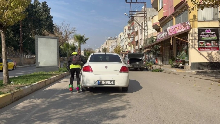 Kilis’te trafikte tehlikeli oyun
