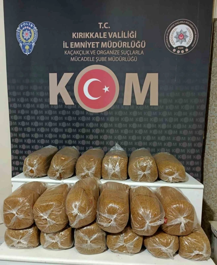Kırıkkale’de 99 kilogram kaçak tütün ele geçirildi: 1 gözaltı
