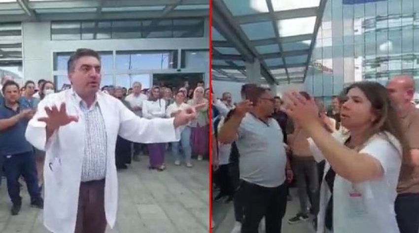 Hastanesi'nde yaşanan silahlı saldırıyı protesto etti: Doktora uzanan eller kırılsın