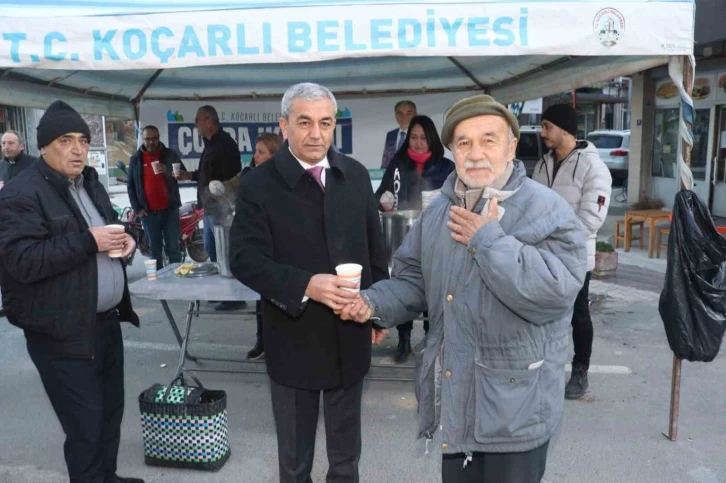 Koçarlı Belediyesi’nin çorba ikramı vatandaşları ısıttı
