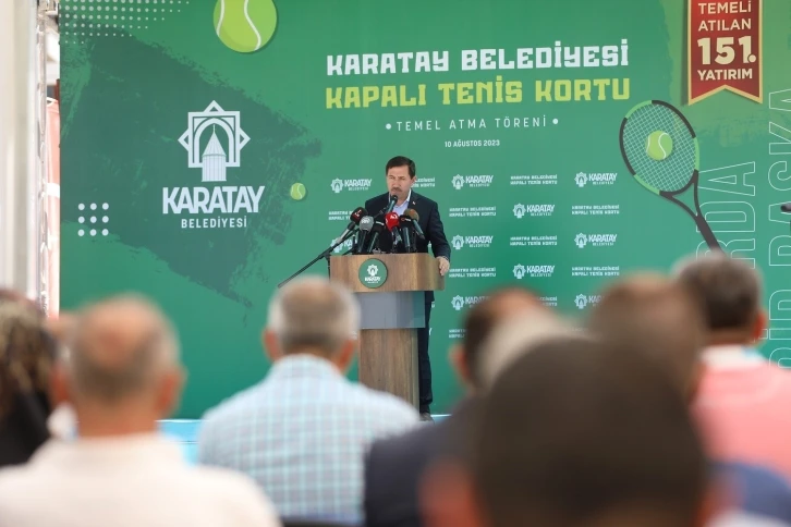 Konya’nın en büyük kapalı tenis kortunun temeli atıldı
