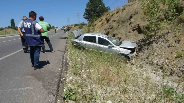 Köpeğe çarpmamak isterken kaza yaptı, yaralandı