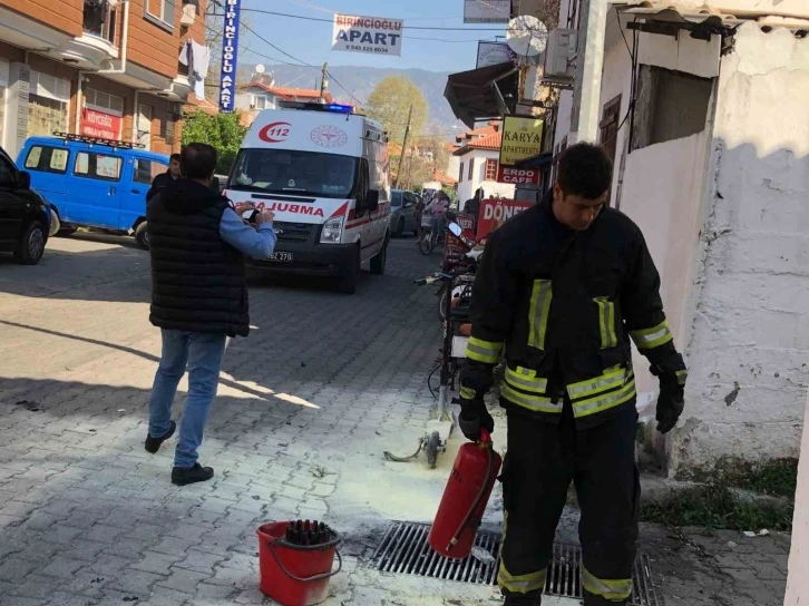 Köyceğiz’de alev alan akü bir kişiyi yaraladı
