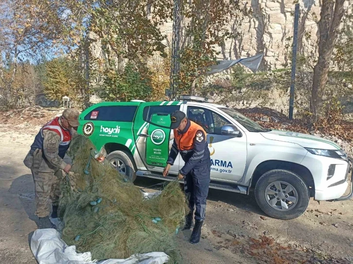 Kullanımı yasak ağ ile avcılık yapan şahsa para cezası