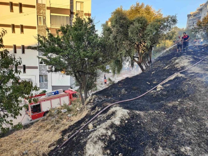 Kuşadası’nda korkutan yangın
