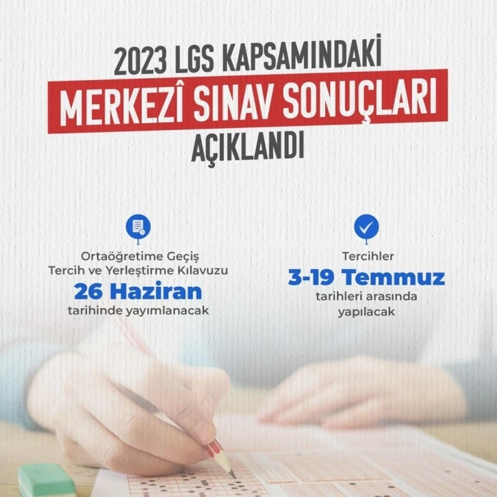 LGS sonuçları açıklandı
