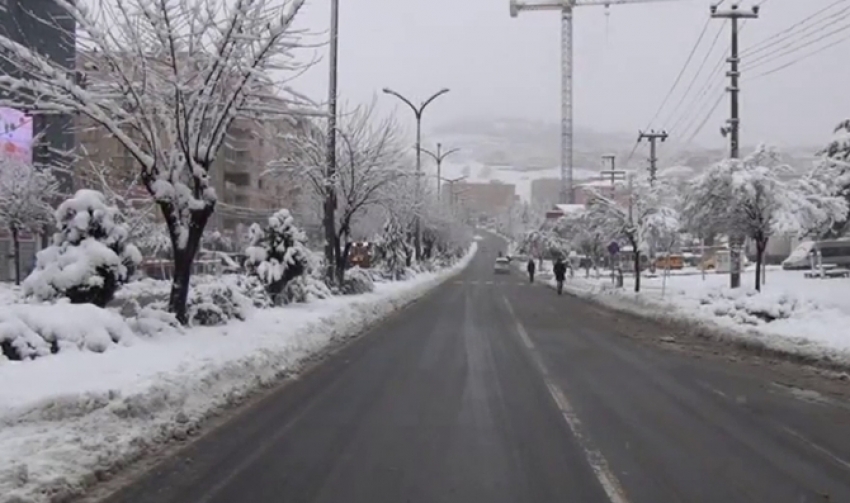 Kar Mardin'de hayatı felç etti!