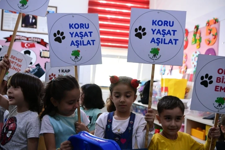 Mamak’ta çocuklara hayvan sevgisi aşılanıyor
