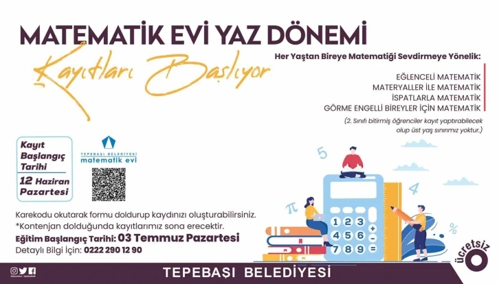 Matematik Evi’nde yaz dönemi kayıtları başlıyor
