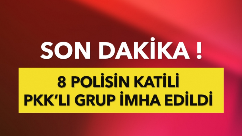 8 polisi şehit eden PKK'lı grup imha edildi!