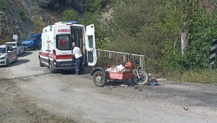 Motosiklet kamyona çarptı: 1 ölü, 1 yaralu