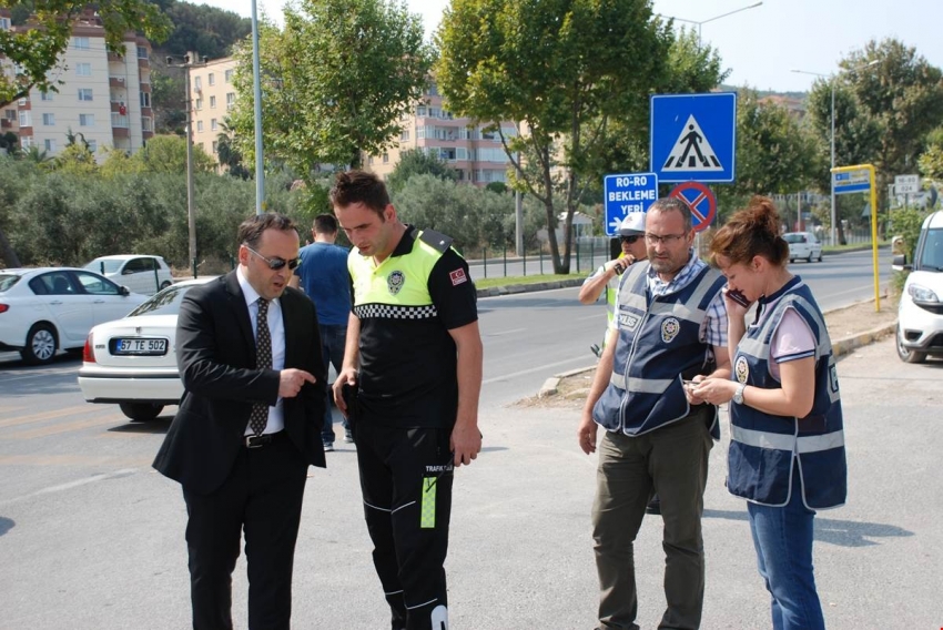 Bursa'da kaymakam yol kontrolünde…