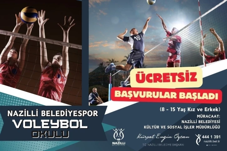 Nazilli Belediyespor Voleybol Okulu kayıtları başladı
