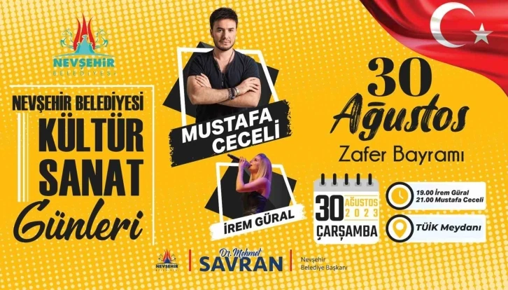 Nevşehir Belediyesi’nden 30 Ağustos Zafer Bayramı’na özel konser
