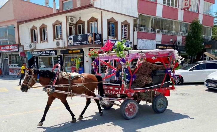 Nostaljik at arabasıyla düğün ve sünnetlerde gezi keyfi ilgi görüyor
