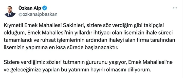 Odunpazarı Belediye Başkan Adayı Özkan Alp’ten ’32 derslikli okul’ müjdesi
