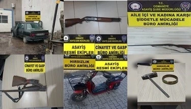 Osmaniye’de çeşitli suçlardan yakalanan 3 şüpheli tutuklandı
