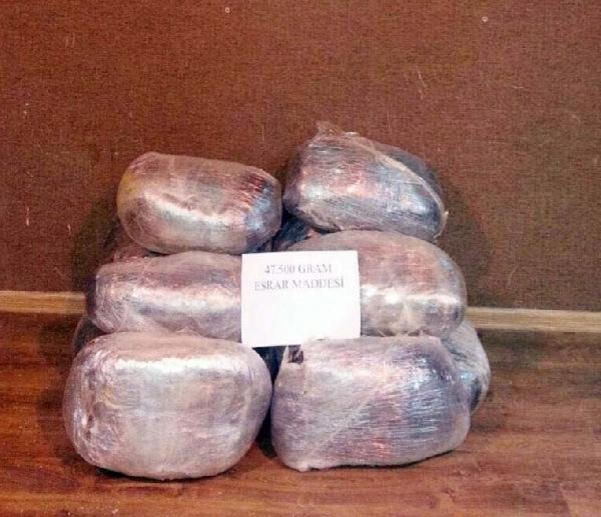 Şanlıurfa'da 47 kilo 500 gram esrar ele geçirildi