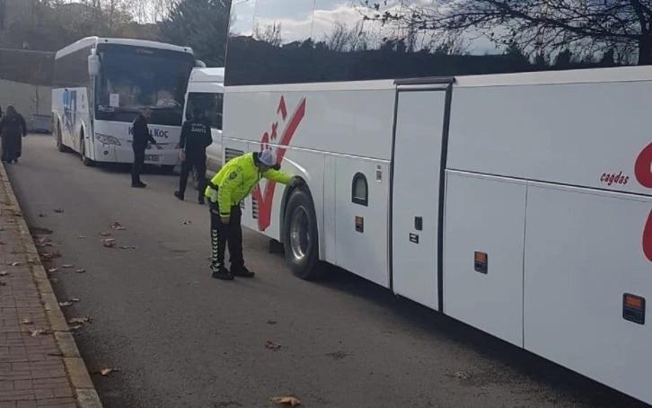 Zorunlu kış lastiği denetimi yapıldı