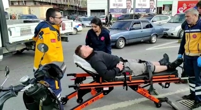 Otomobil ile motosiklet çarpıştı: 1 yaralı
