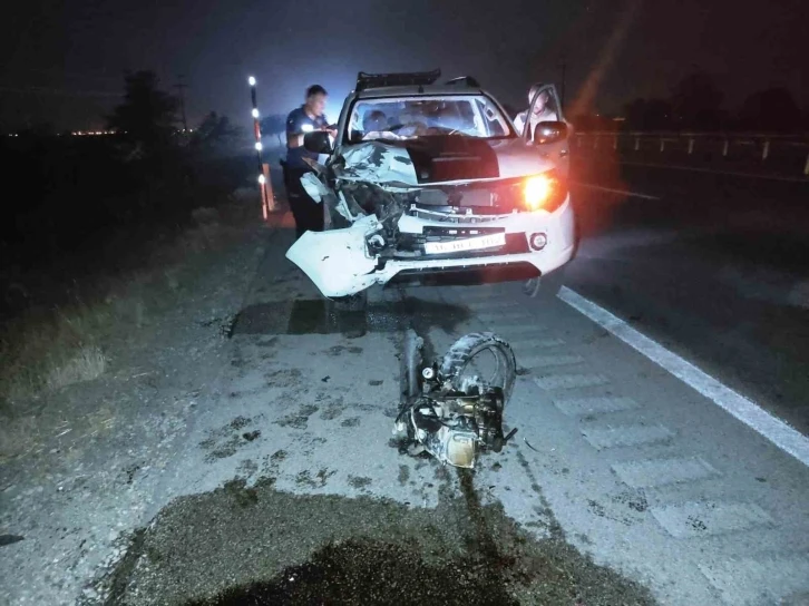 Pikabın çarptığı motosikletin sürücüsü hayatını kaybetti
