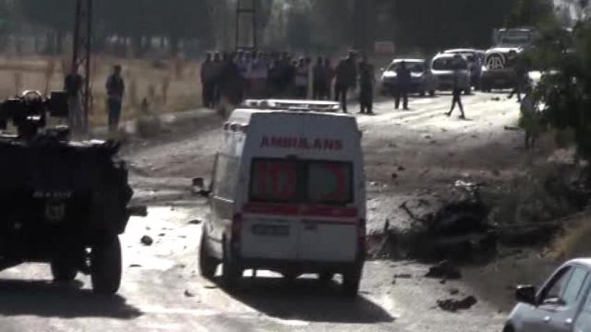 Mardin'de polis aracına bombalı saldırı