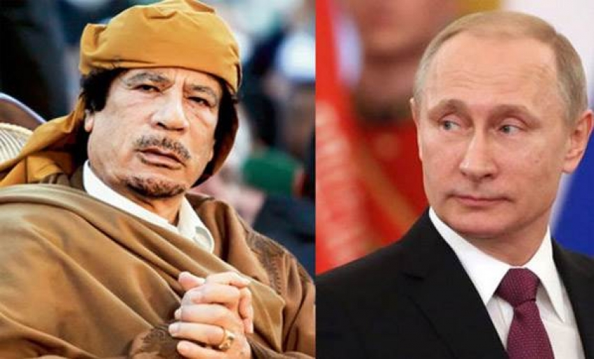 Kaddafi Putin'in kızını istemiş