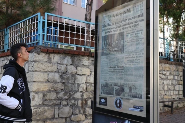 Safranbolu, sokakları 10 Kasım 1938’in gazete manşetleriyle donattı
