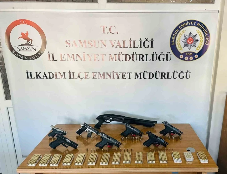 Samsun’da 6 ruhsatsız tabanca ele geçti
