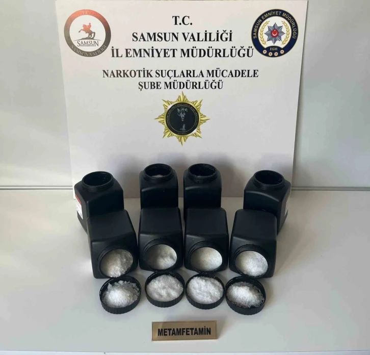 Samsun’da 8 kilo metamfetamin ele geçirildi: 1 gözaltı
