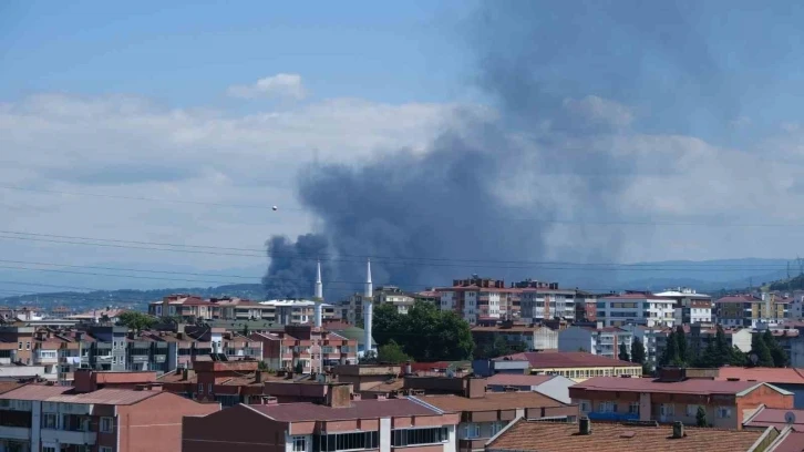 Samsun’da hurda lastik deposunda yangın
