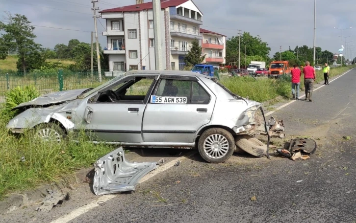 Samsun’da iki otomobil çarpıştı: 2 yaralı
