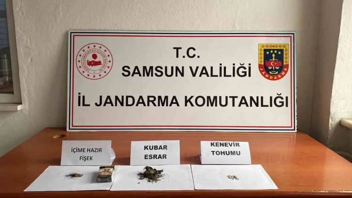 Samsun’da jandarmadan uyuşturucu operasyonu
