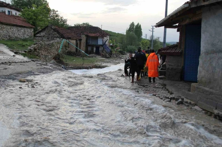 Sel felaketinde 3 ev yıkıldı, çok sayıda hayvan telef oldu
